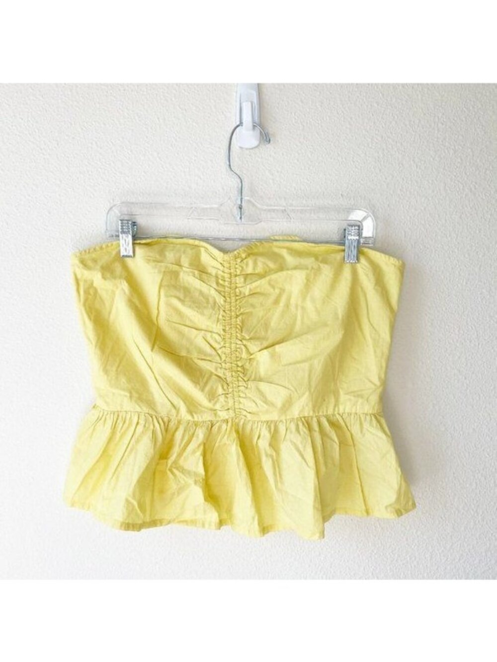 Anthropologie Maeve Stephanie Peplum Yellow Tube Top Top Women's 14